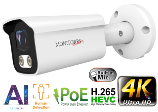 Monitorrs Security AI IP kamera 8Mpix WT +Mik. (6378)
